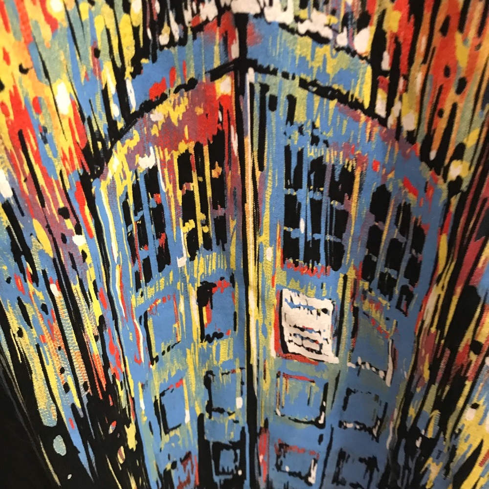 Dr Who Tardis Tee Sz L